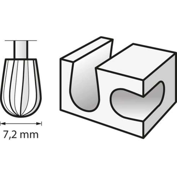 Різець гравірувальний Dremel 7.2 мм (134)